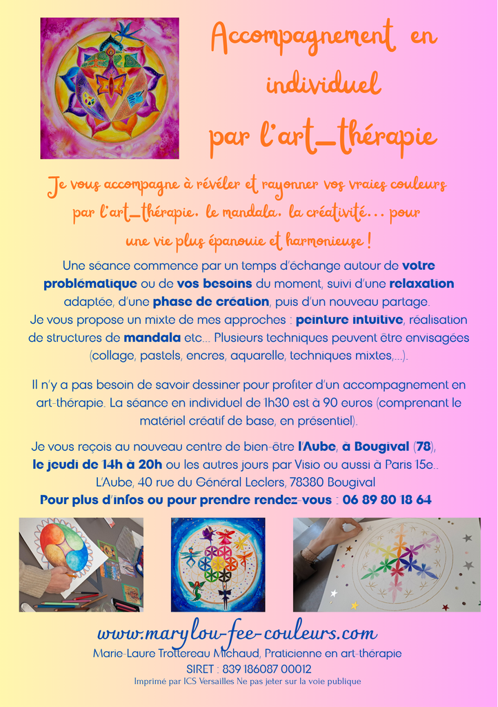 Je vous accompagne à révéler et rayonner vos vraies couleurs avec l'art-thérapie pour une vie plus épanouie et harmonieuse !